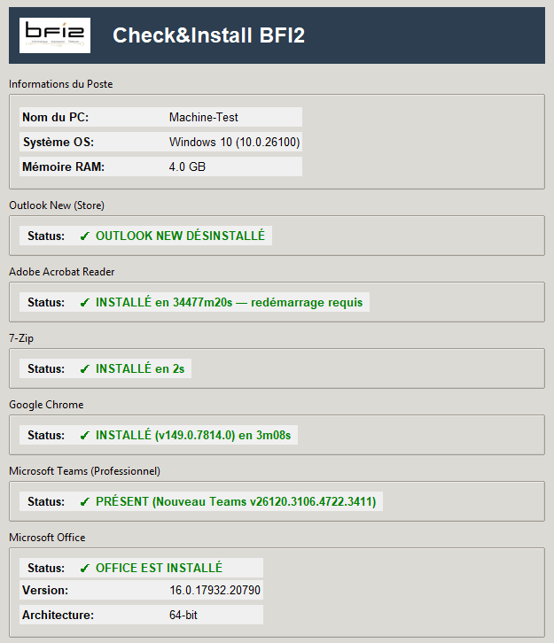 Check & Install Partie 1